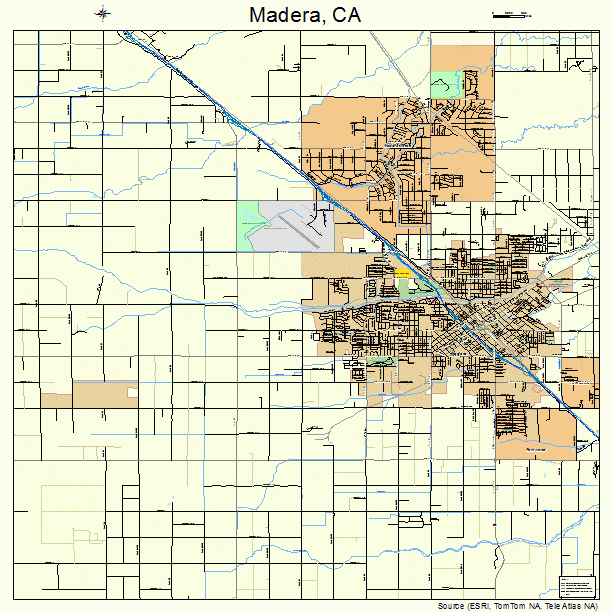 Madera, CA street map