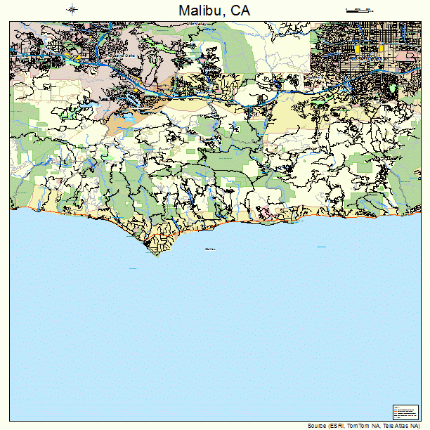 Malibu, CA street map