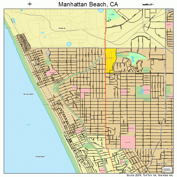 Manhattan Beach, CA street map