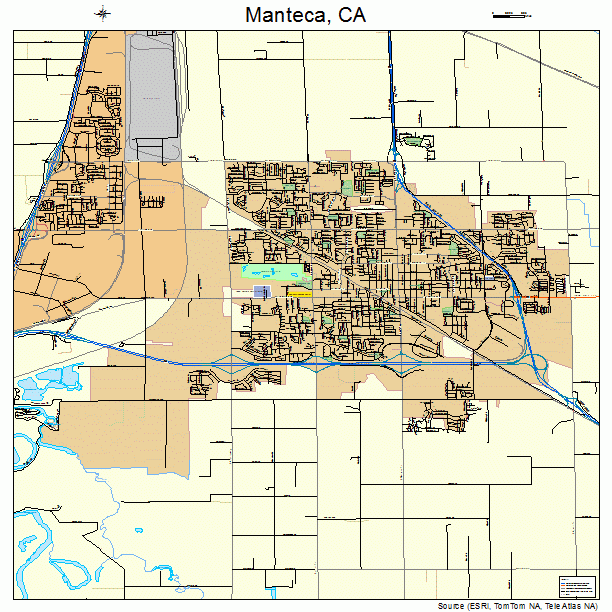 Manteca, CA street map