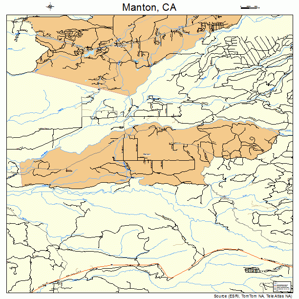 Manton, CA street map