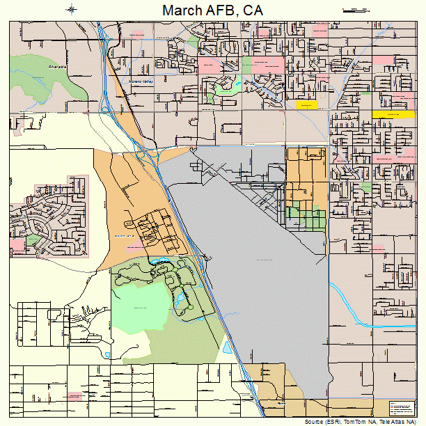 March AFB, CA street map