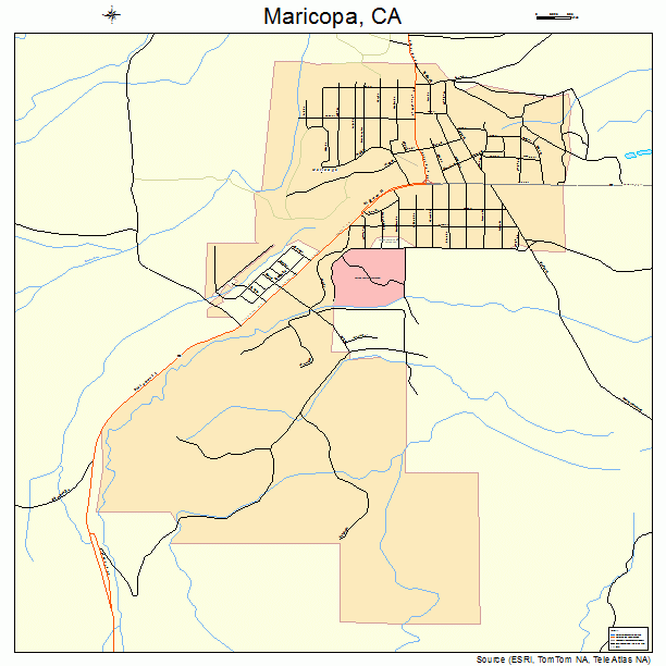 Maricopa California Street Map 0645736