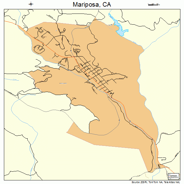 Mariposa, CA street map