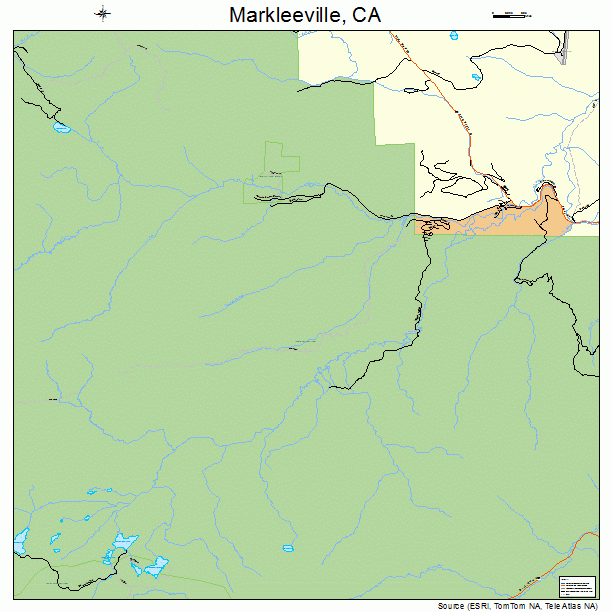 Markleeville, CA street map