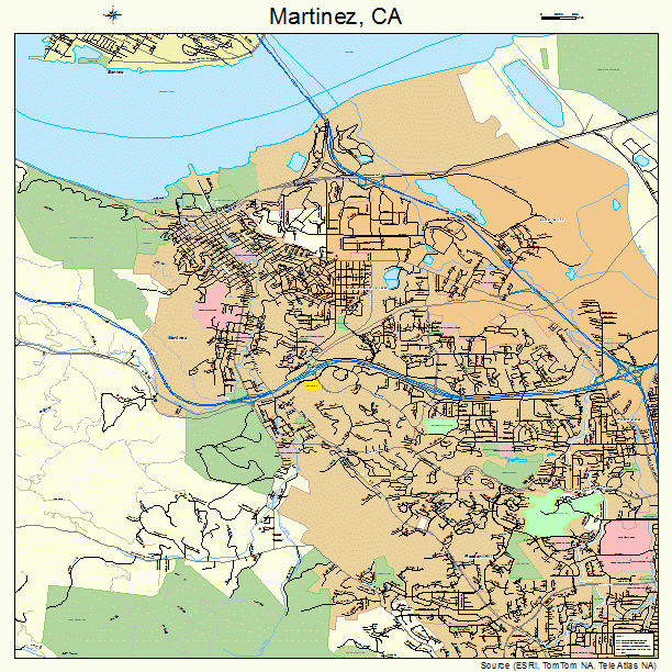 Martinez, CA street map