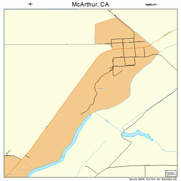 McArthur, CA street map