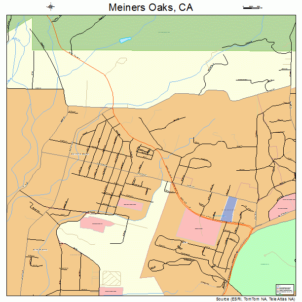 Meiners Oaks, CA street map