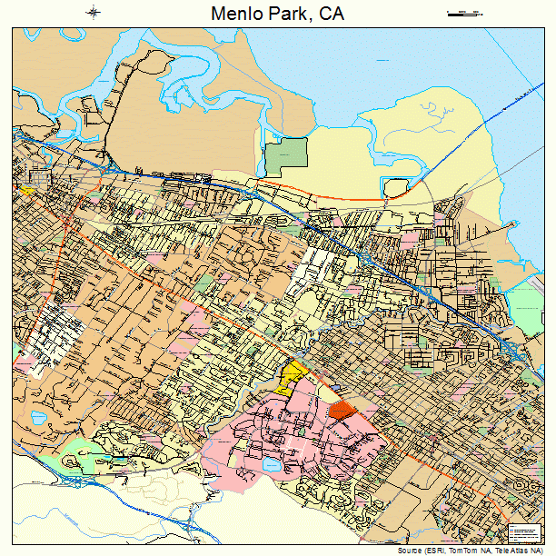 Menlo Park, CA street map