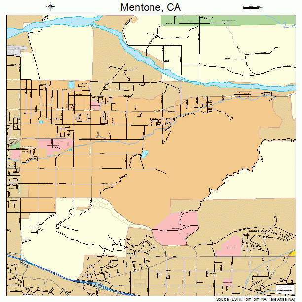 Mentone, CA street map