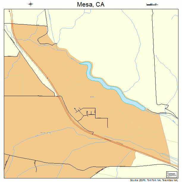 Mesa, CA street map