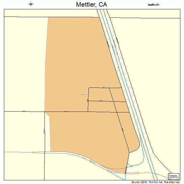 Mettler, CA street map