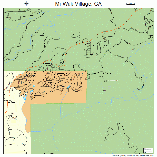 Mi-Wuk Village, CA street map