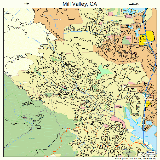 Mill Valley, CA street map
