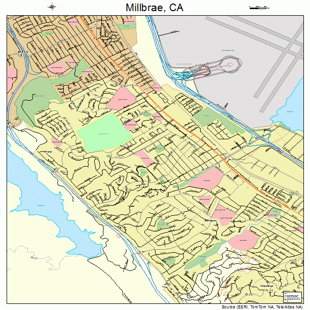 Millbrae, CA street map