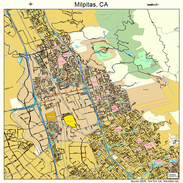 Milpitas, CA street map