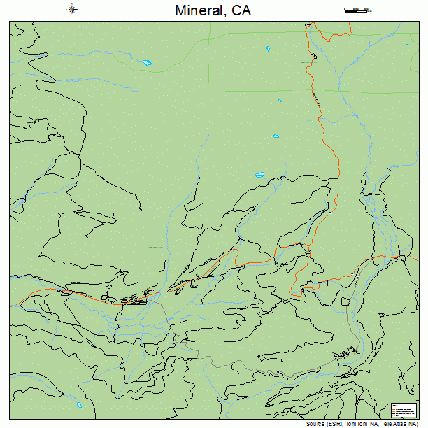 Mineral, CA street map