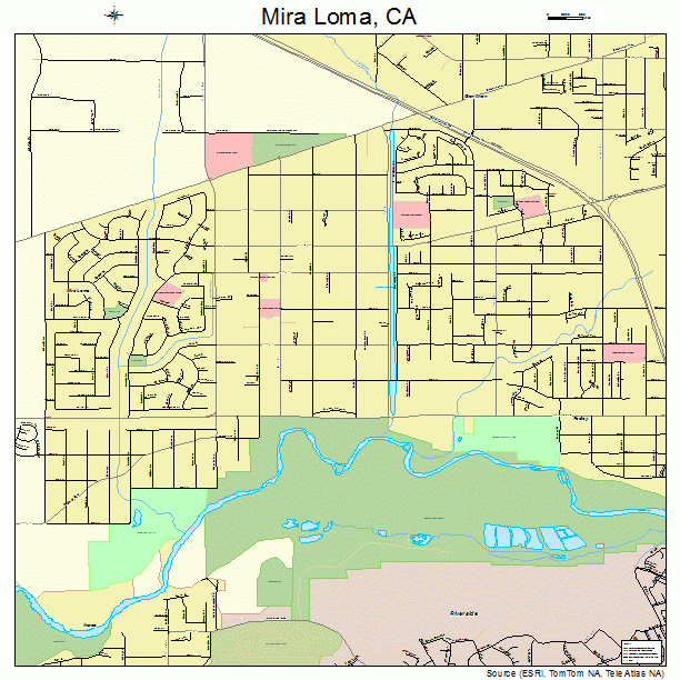 Mira Loma, CA street map