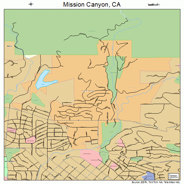 Mission Canyon, CA street map