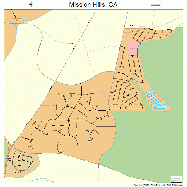 Mission Hills, CA street map