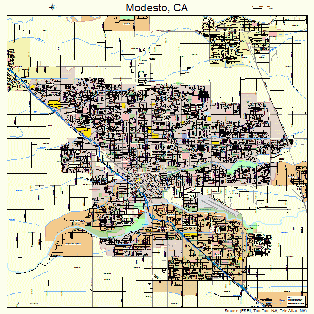 Modesto, CA street map
