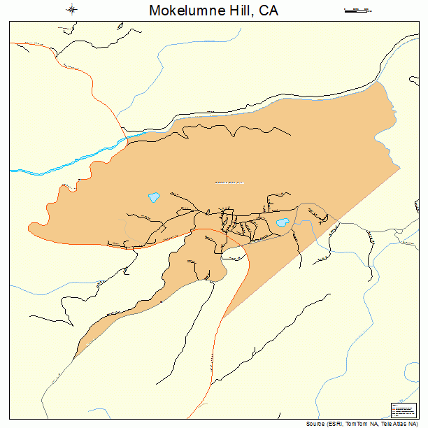 Mokelumne Hill, CA street map