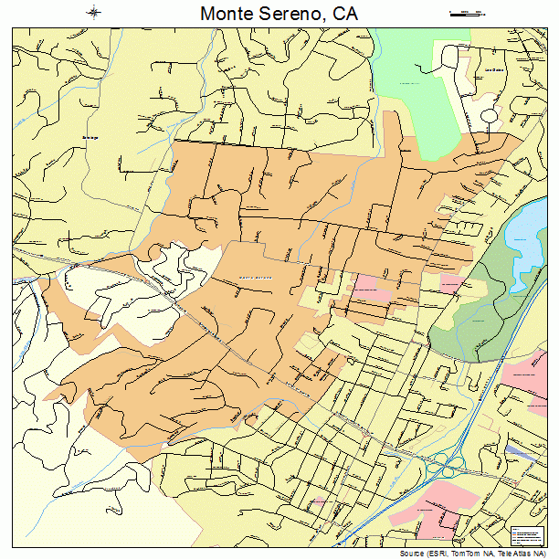 Monte Sereno, CA street map