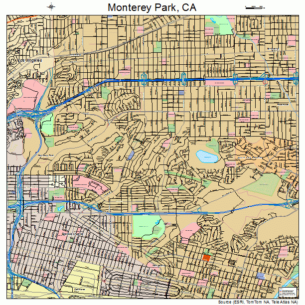 Monterey Park, CA street map