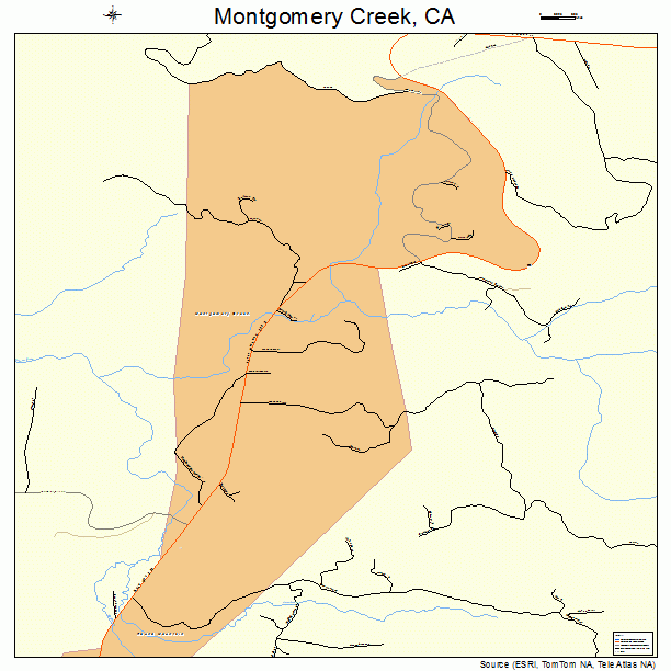 Montgomery Creek, CA street map