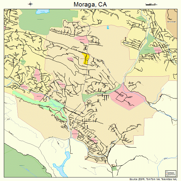 Moraga, CA street map