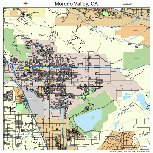 Moreno Valley, CA street map