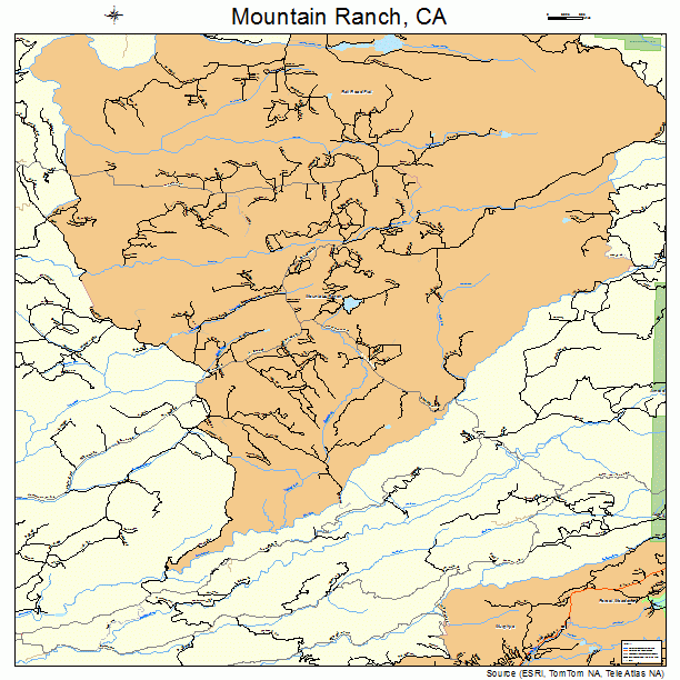 Mountain Ranch, CA street map