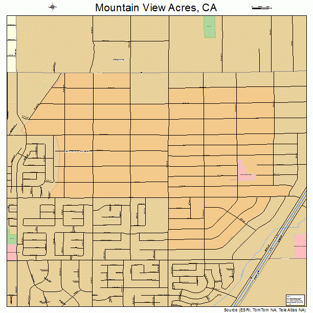 Mountain View Acres, CA street map