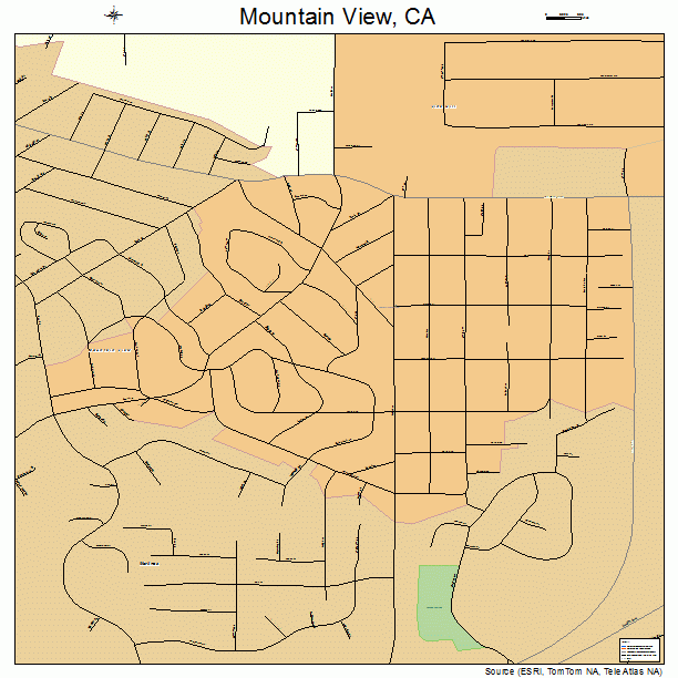 Mountain View, CA street map