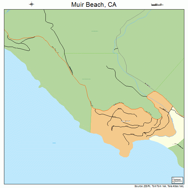Muir Beach, CA street map