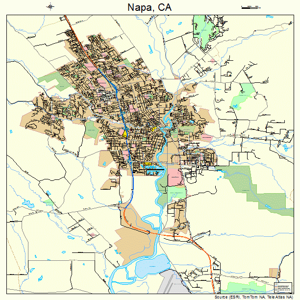 Napa, CA street map