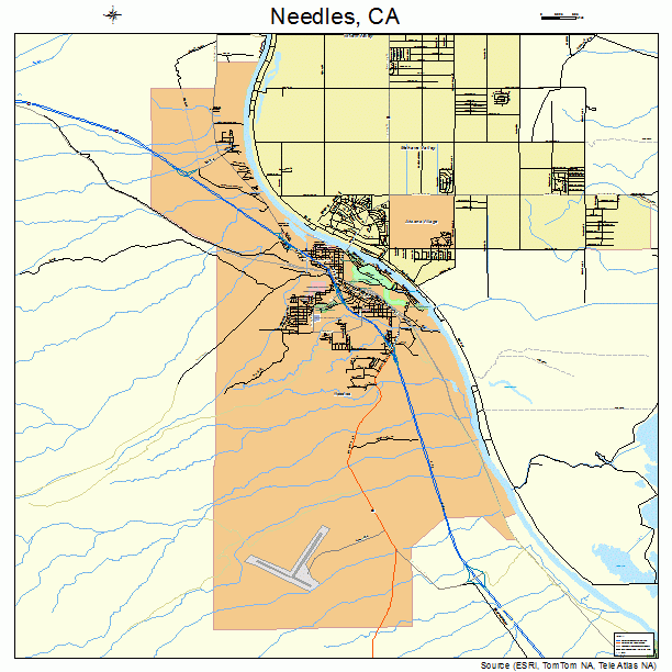 Needles, CA street map