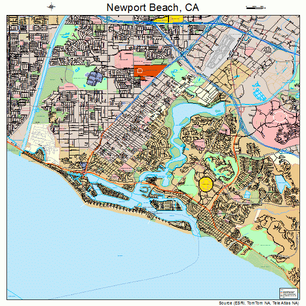 Newport Beach, CA street map