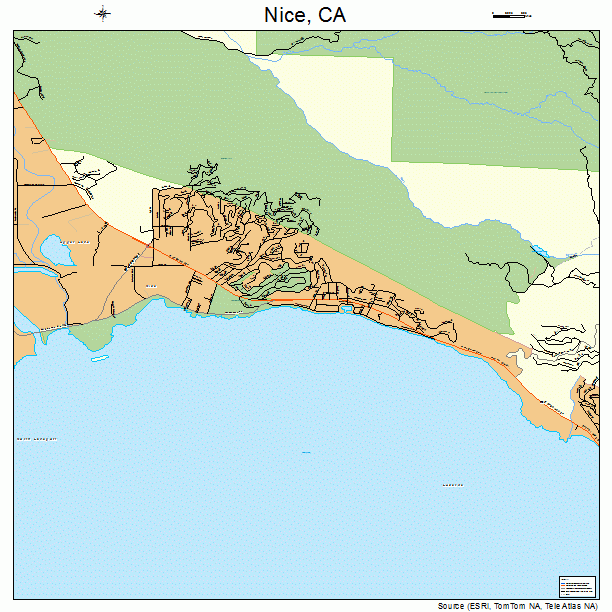 Nice, CA street map