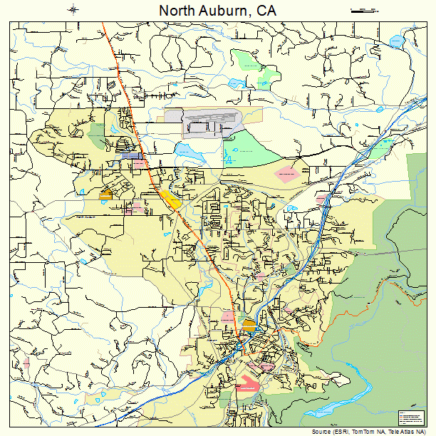 North Auburn, CA street map