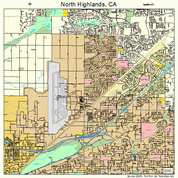 North Highlands, CA street map