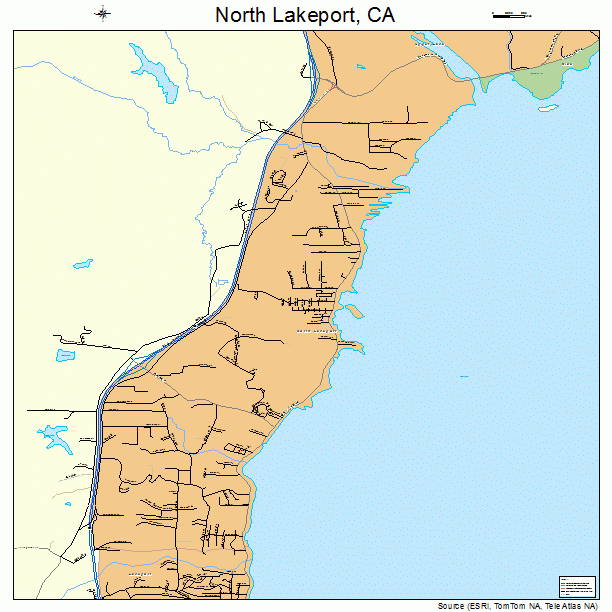 North Lakeport, CA street map