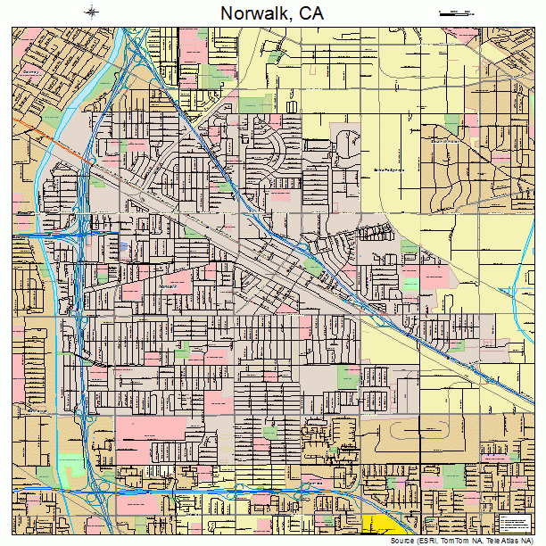 Norwalk, CA street map