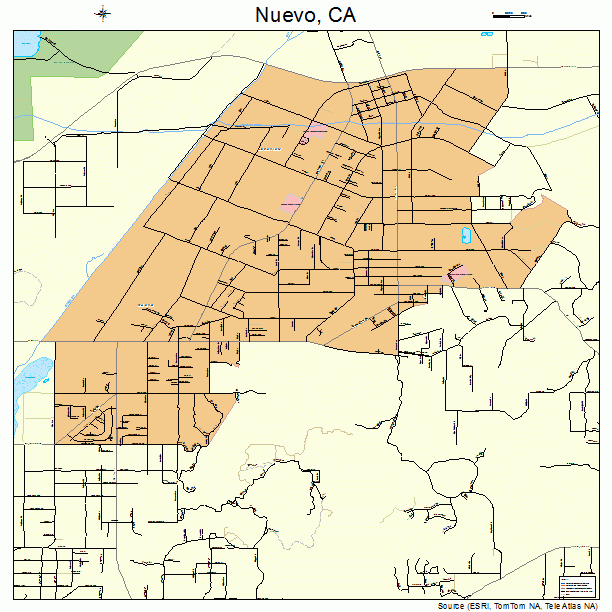 Nuevo, CA street map