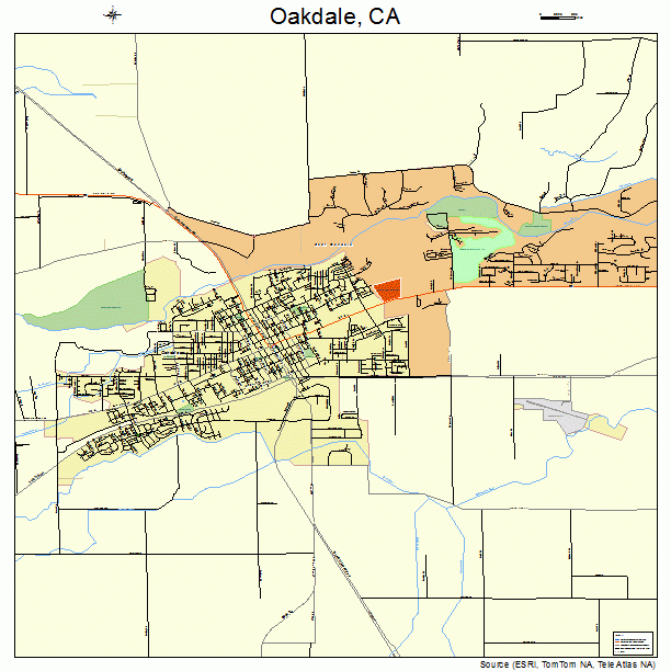 Oakdale, CA street map