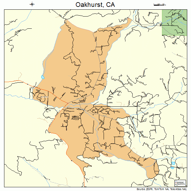 Oakhurst, CA street map