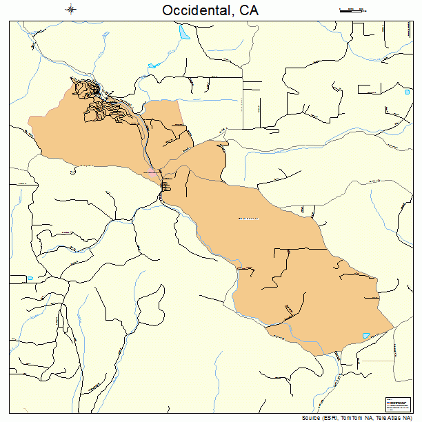 Occidental, CA street map
