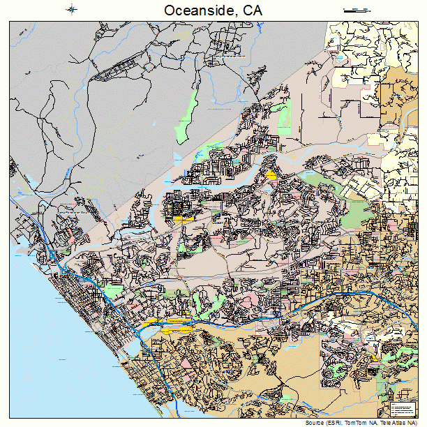 Oceanside, CA street map