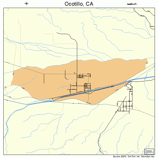 Ocotillo, CA street map