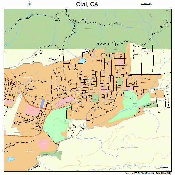 Ojai, CA street map